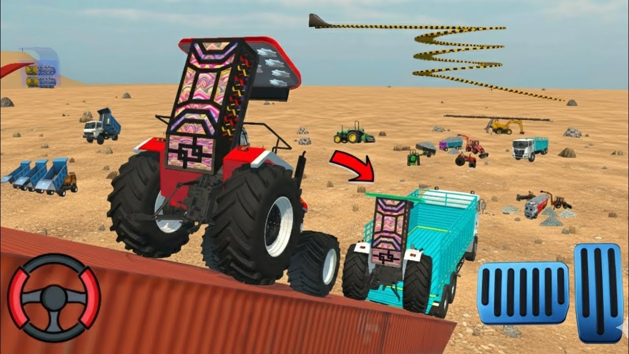 Driving🥶 Arjuun tractor🚜😨 baraf main And foord3600🚜 unloading truck🚒