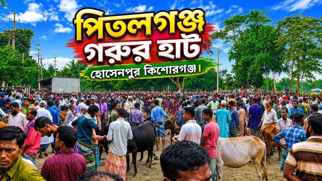 বিশাল গরুর হাট পিতলগন্জ হোসেনপুর কিশোরগঞ্জ ||