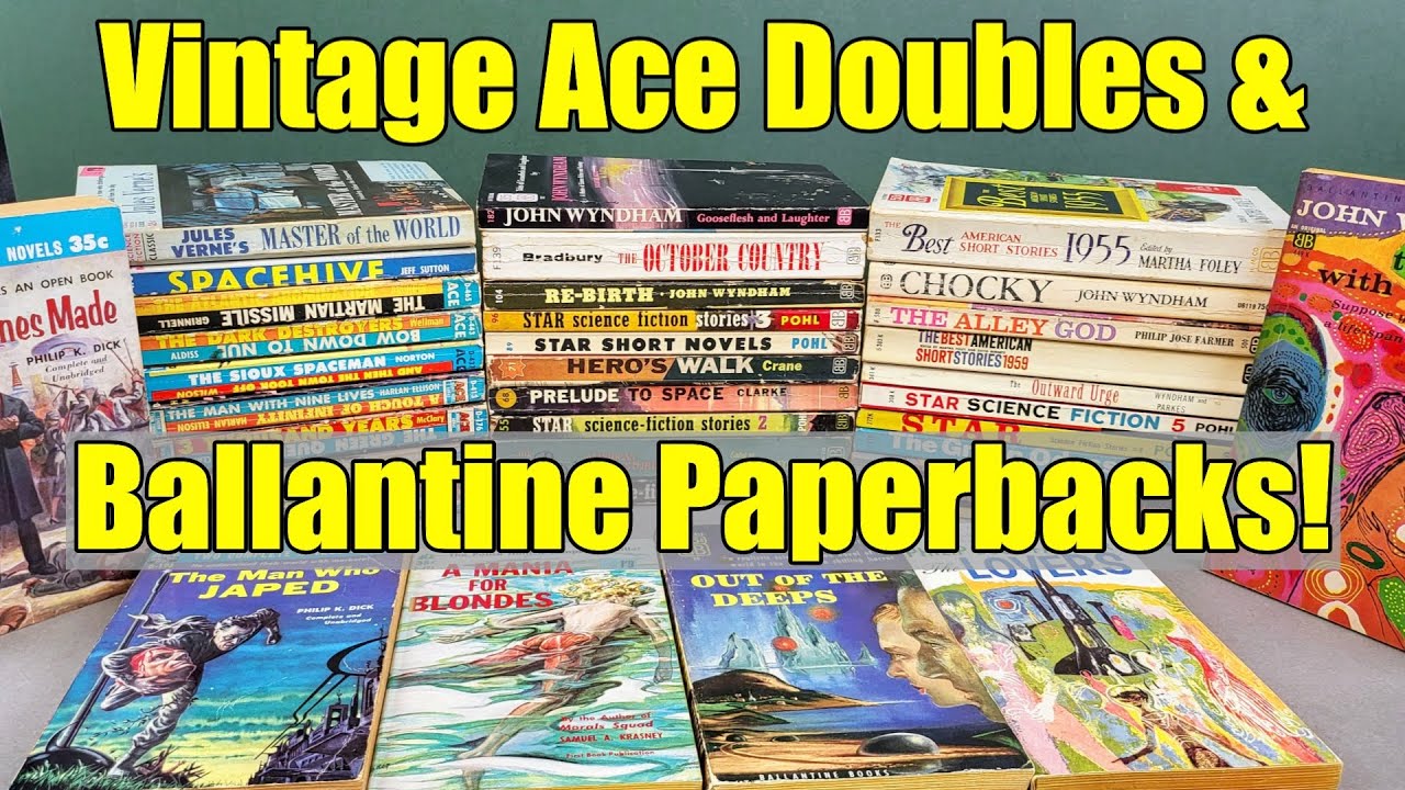Beautiful - ACE Doubles + BALLANTINE - Vintage Paperbacks - John Wyndham - Philip K. Dick