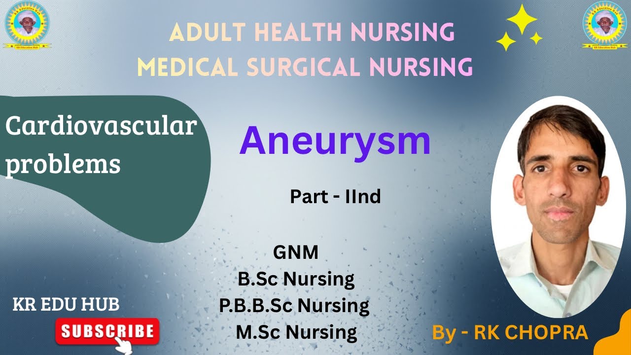 Aneurysm / Part 2 / Signs and Symptoms / Diagnostic Evaluation  / Management/ Complication @KREduHub