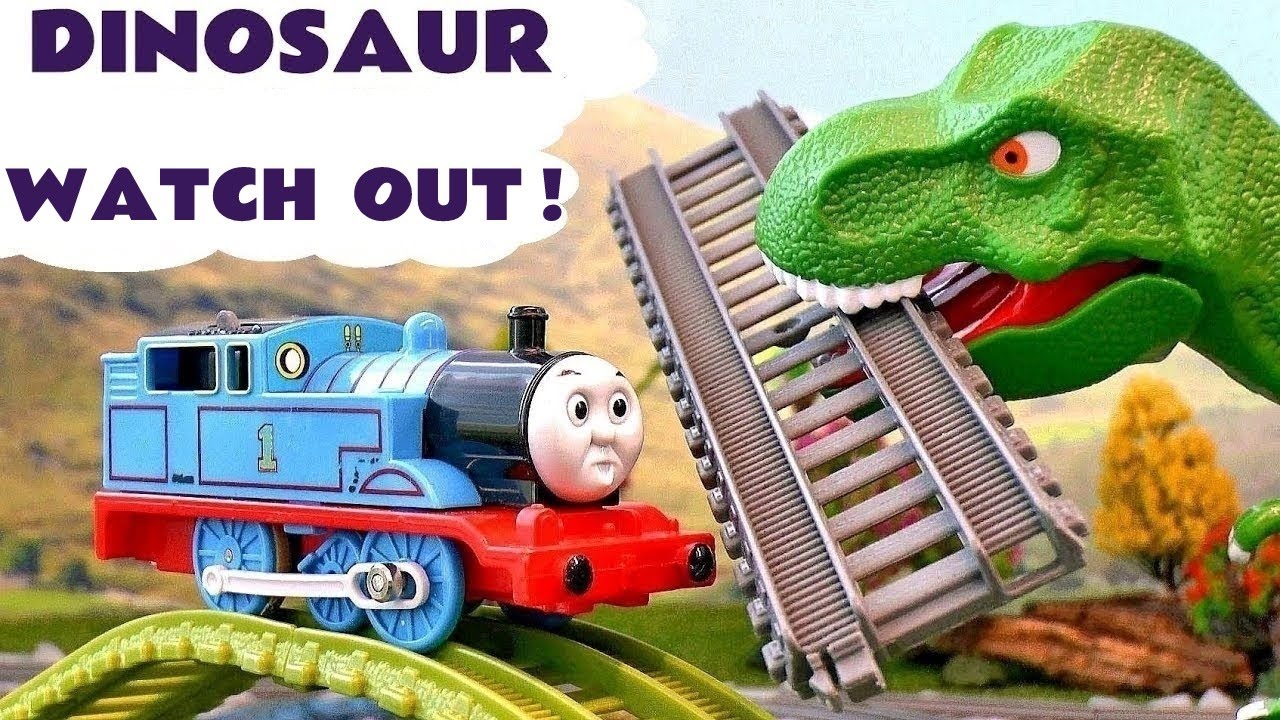 Dinosaur Story With Toy Trains Thomas And Tom Moss
