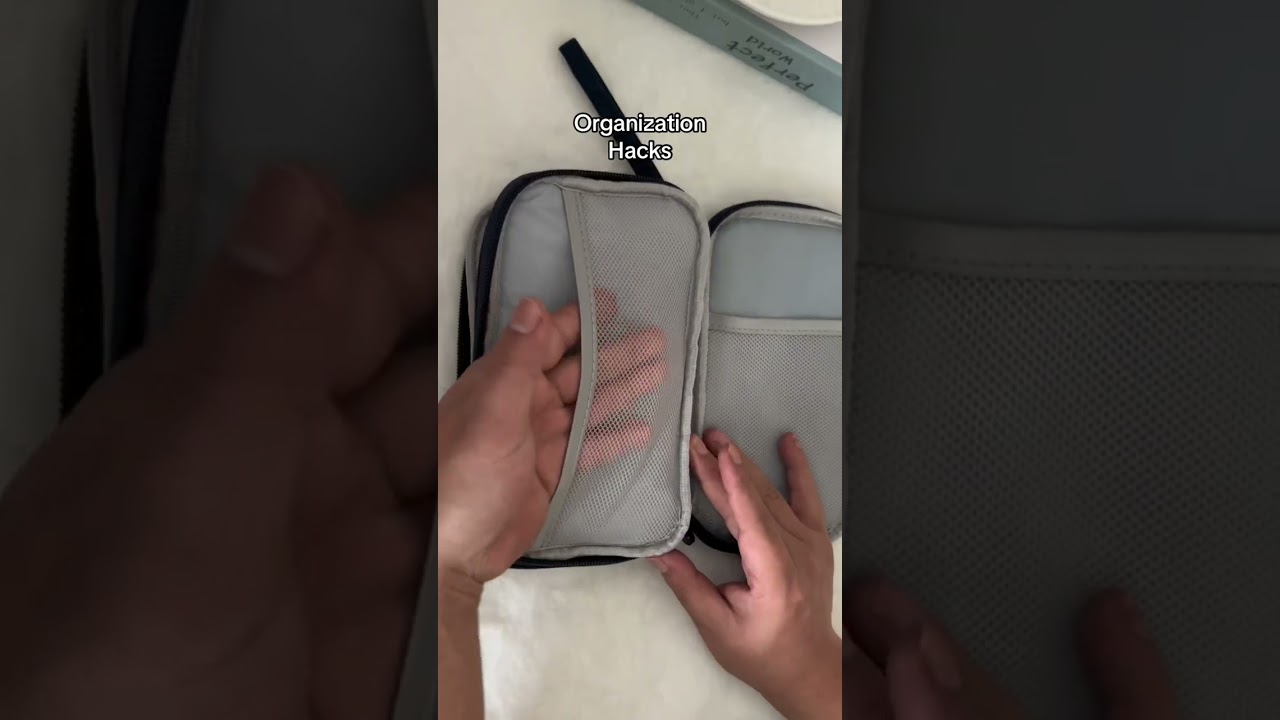 Organize cables like a pro! #storage #travelbag #storagehacks #cableorganizer