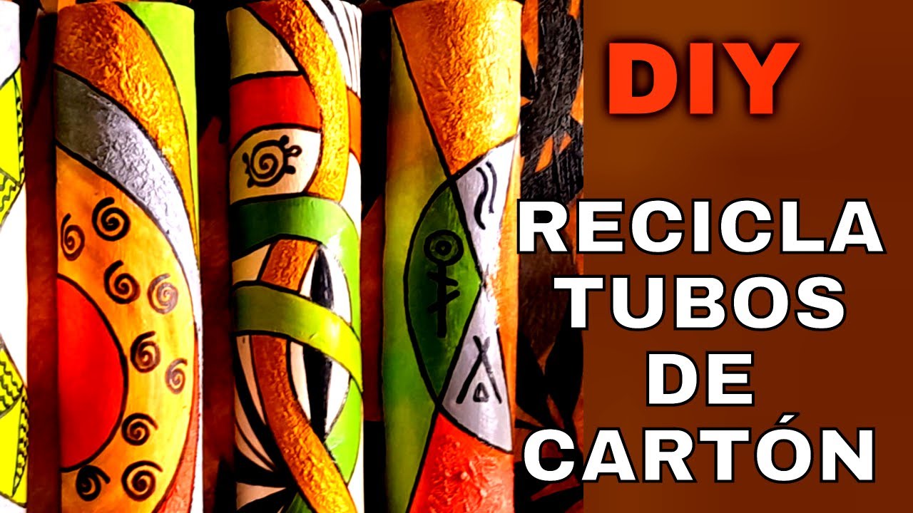 Cuadro Decorativo con Cartón y Rollos de Cocina!!