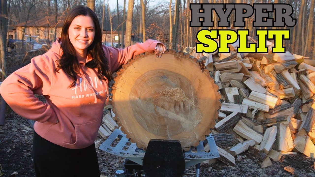 Hyper Split Log Splitter VS Huge Firewood Round!