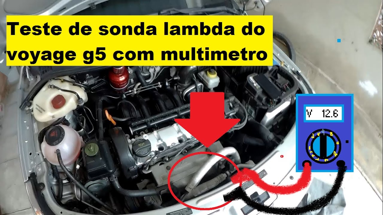 sonda lambda voyage g5 Teste com multímetro