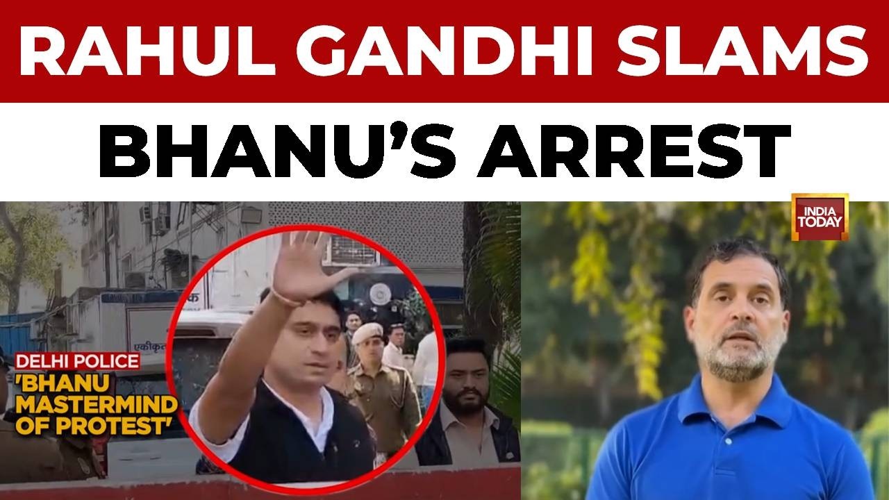 Rahul Gandhi: 'Modi Is A Coward, Afraid Of His Own Shadow' On Youth Congress Leader Bhanu's Arrest