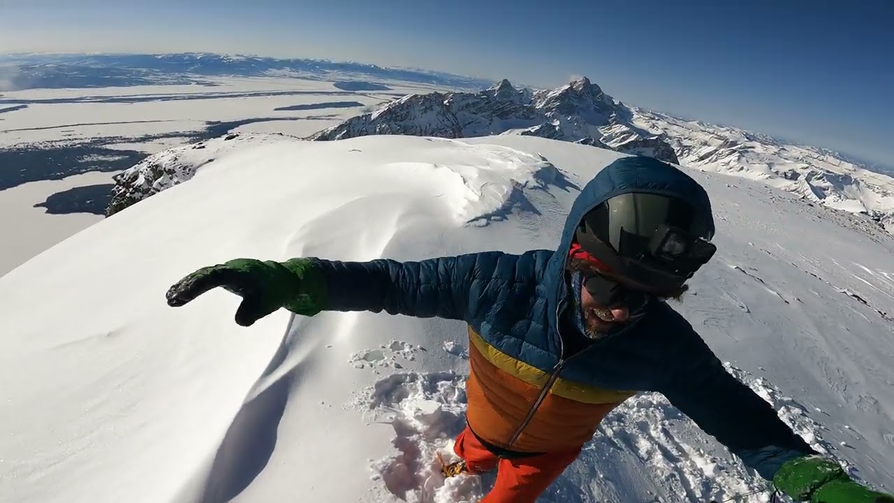 Skillet Glacier Mt. Moran Snowboard Descent 4/15/2023