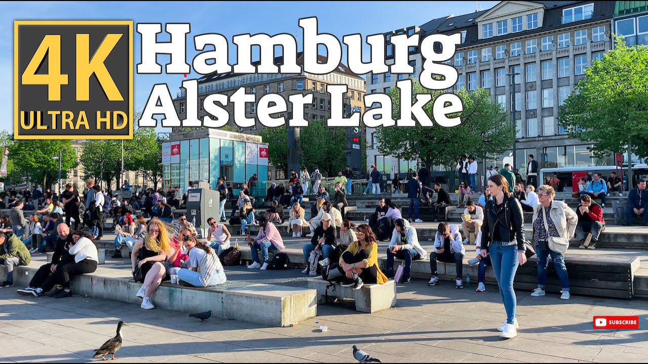 Hamburg 4K Walk | Around Famous Big ALSTER LAKE