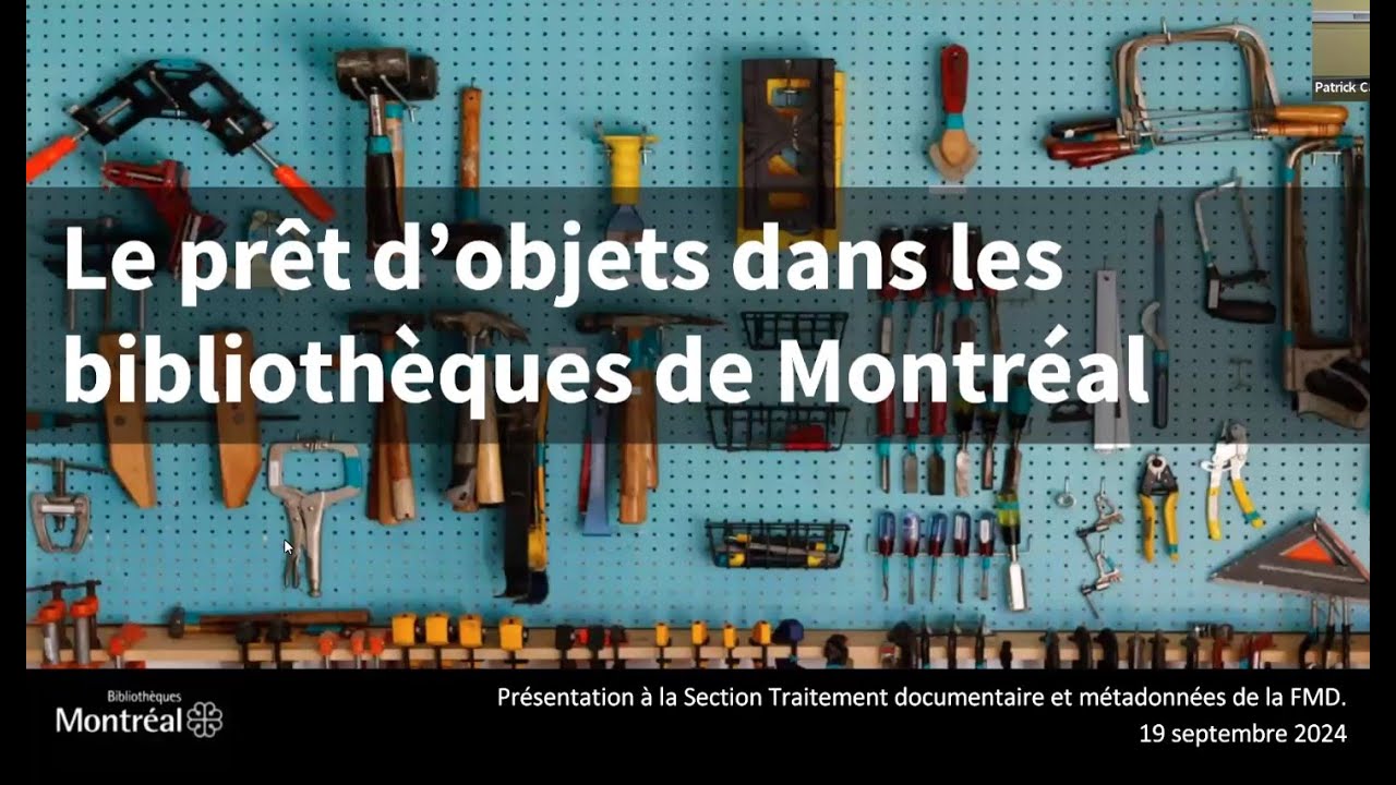 Le prêt d’objets dans les Bibliothèques de Montréal
