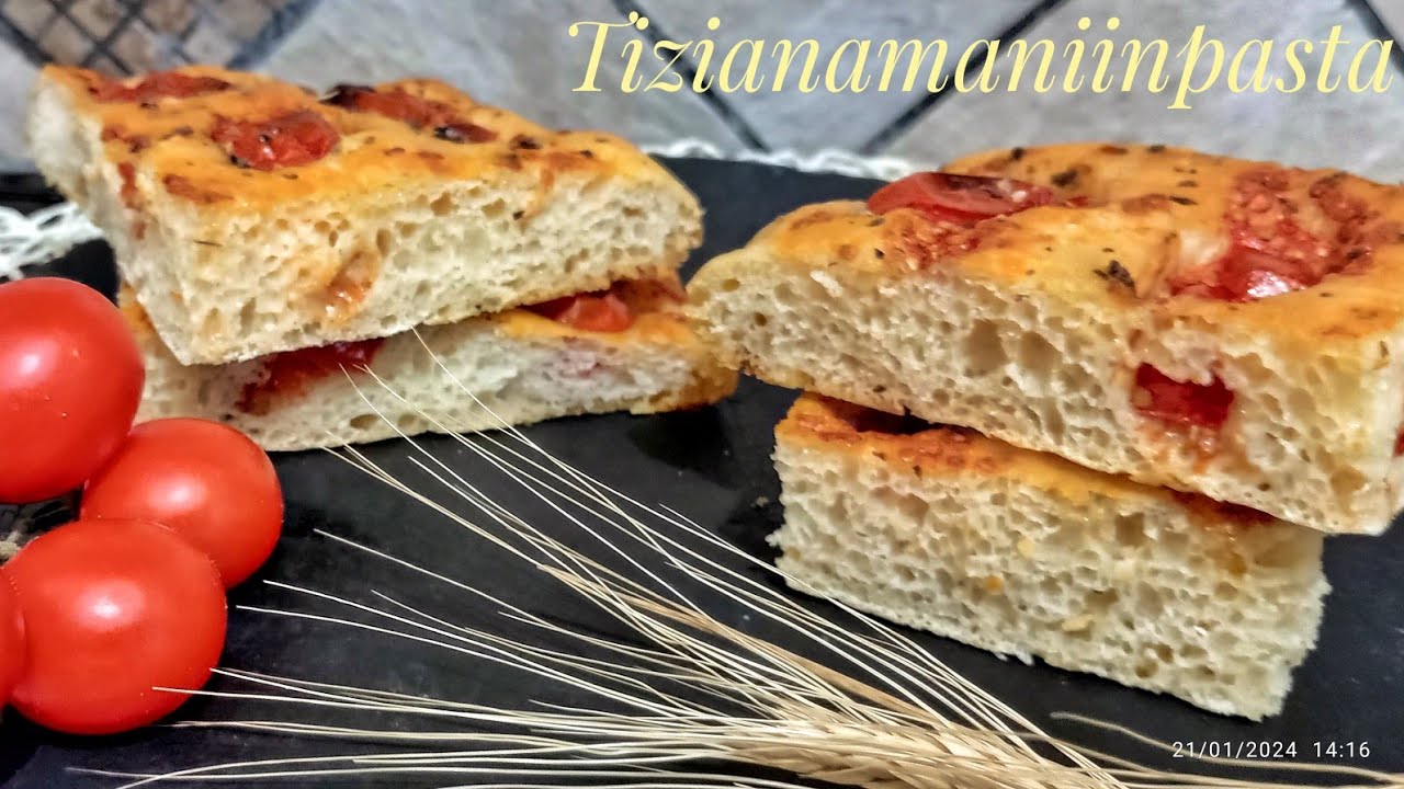 FOCACCIA AL POMODORO CON LIEVITO MADRE