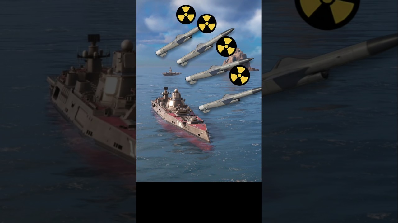 RF Kronshtadt Damage With P-500 Bazalt Nuke Missile ☢️ | Modern Warships #shorts