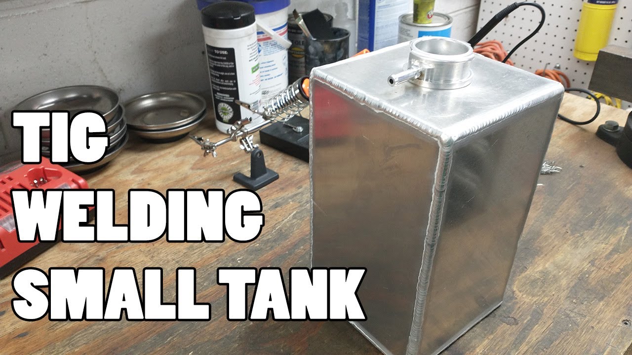 TIG welding a small aluminum tank