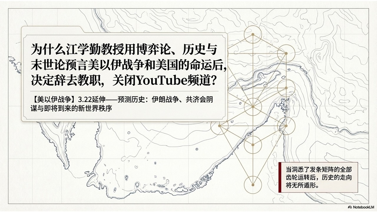 【美以伊战争】3.22延伸 - 为什么江学勤教授用博弈论、历史与末世论预言美以伊战争和美国的命运后，决定辞去教职，关闭YouTube频道？