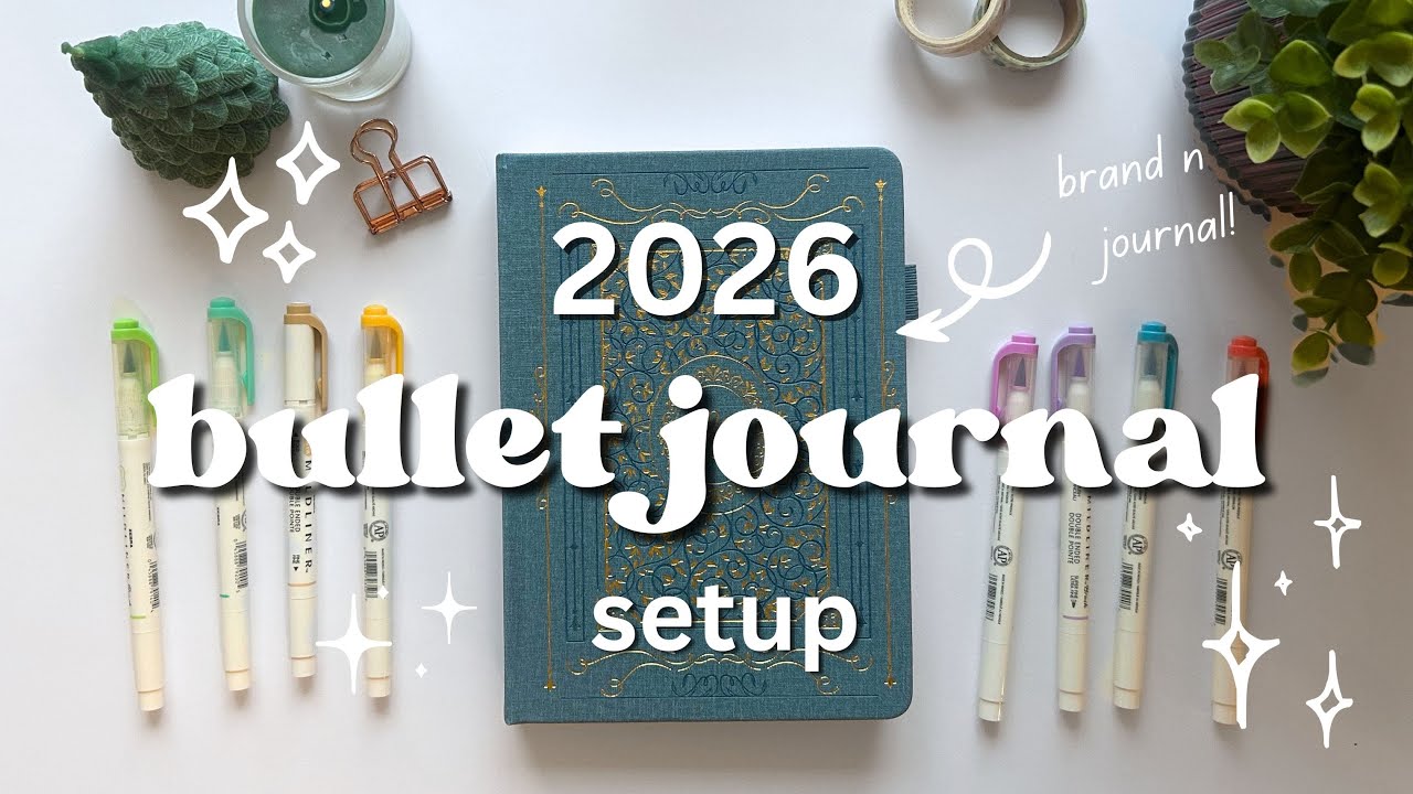 Моя организация ежедневника в стиле Bullet Journal на 2026 год ✨
