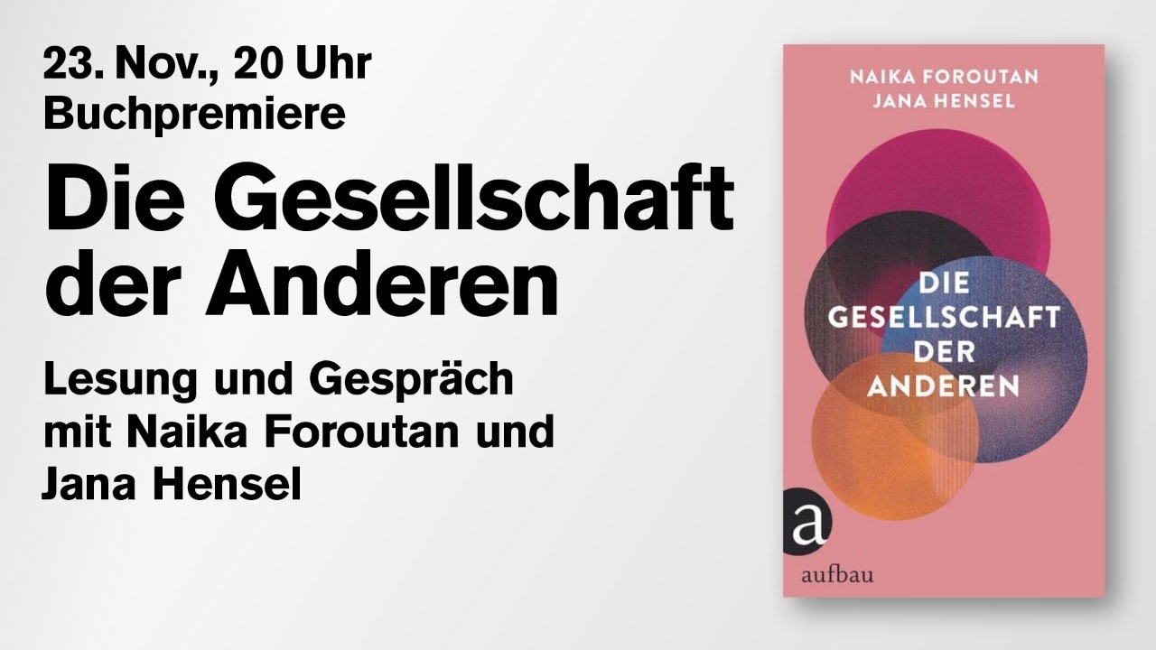 Buchpremiere: »Die Gesellschaft der Anderen«