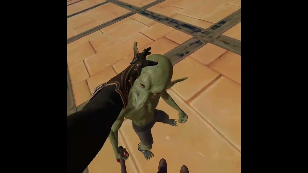 battle talent vr trying to break goblins neck