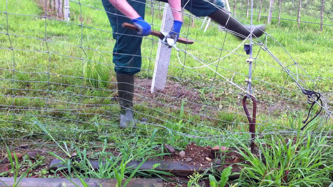Drahtspanner anbringen mit starrem Draht