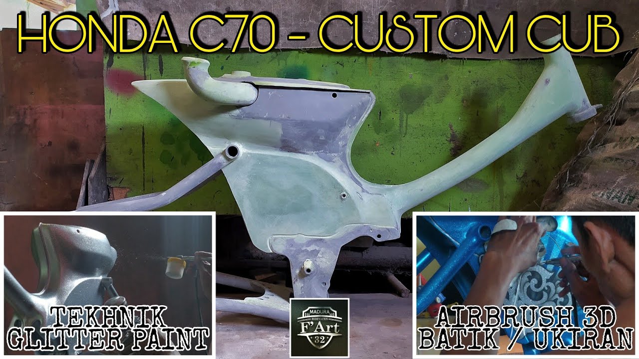 C70 CUSTOM CUB #2 || STREET CUB CHOPPY CUB CUSTOM || AIRBRUSH GLITTER