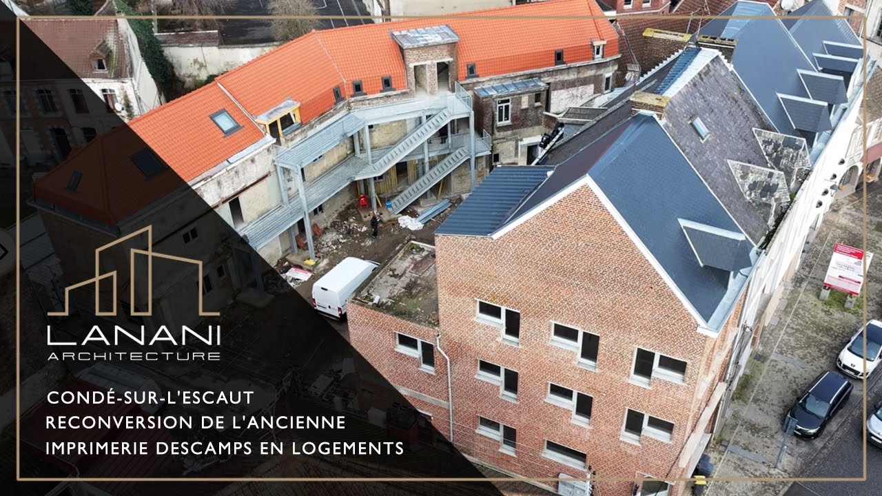 Condé-sur-l'Escaut - Reconversion Ancienne Imprimerie Descamps en logements - Avancement travaux