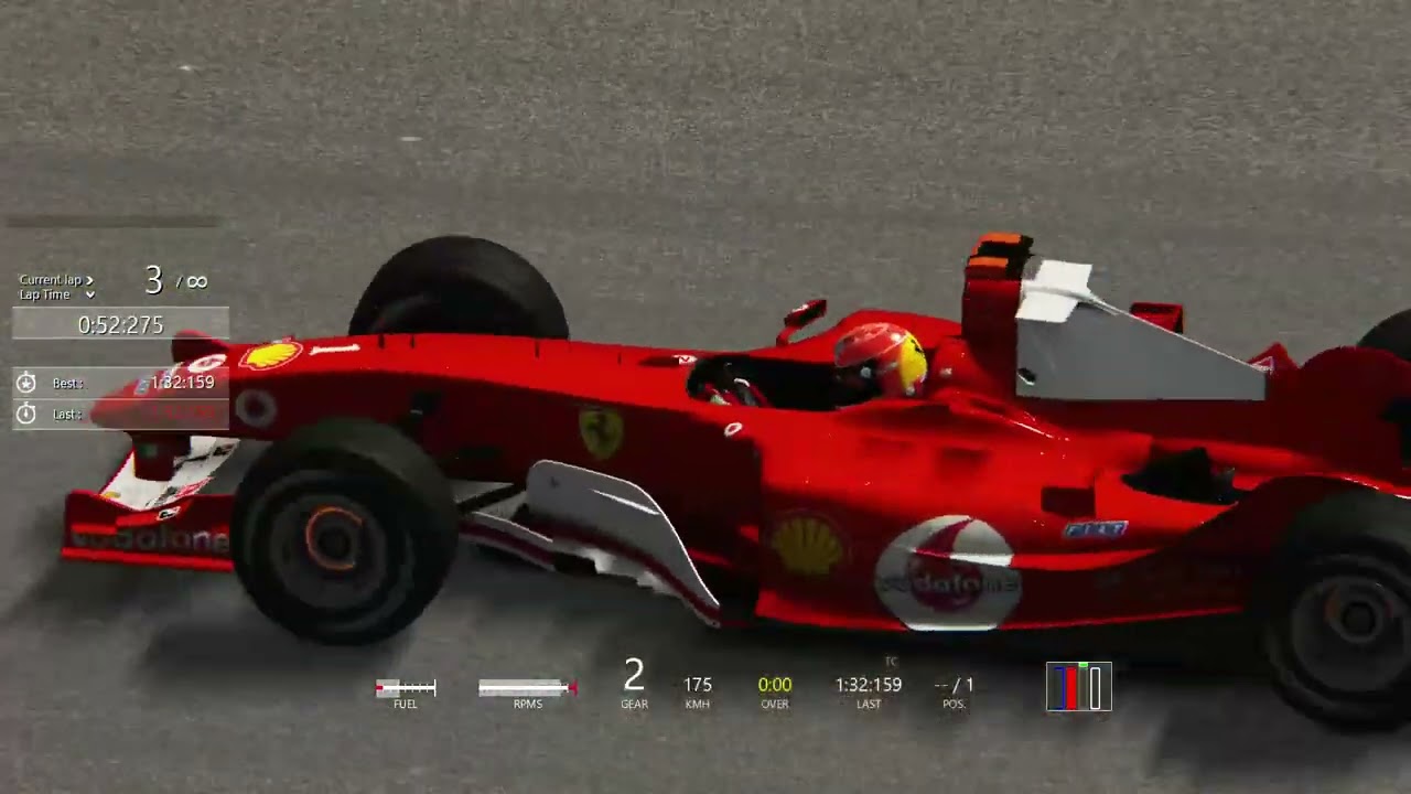 Assetto Corsa F2004 littlest downforce Mugello - personal record