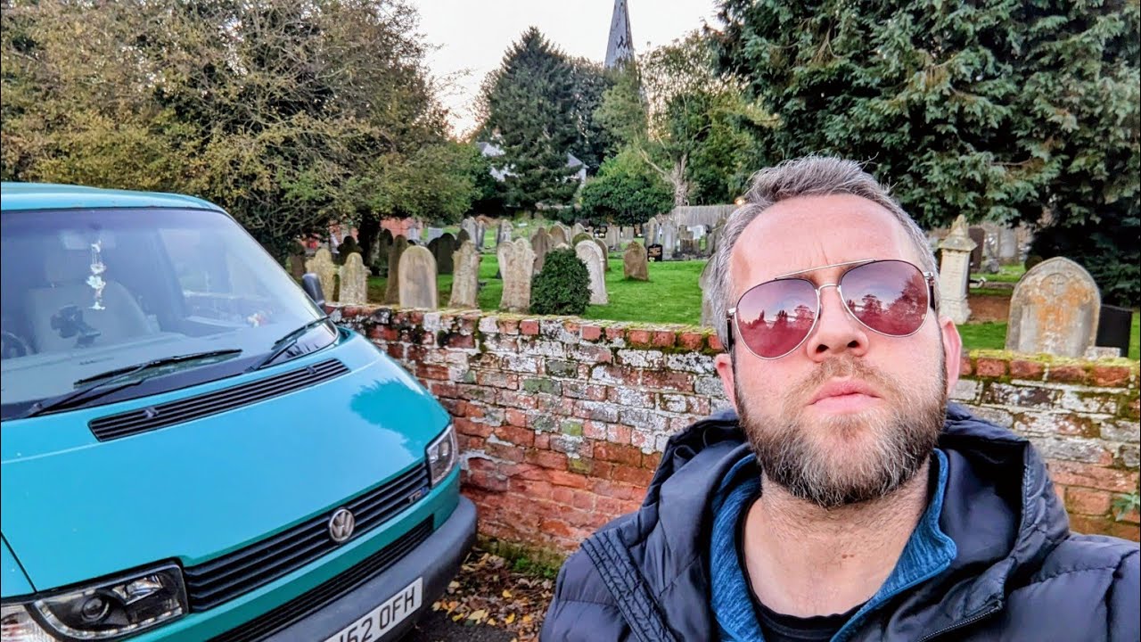 Stealth Van Camping next to Graveyard - VW T4 Campervan