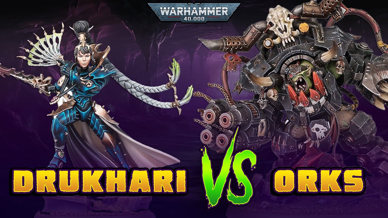 NEW Drukhari vs Orks: A Warhammer 40k Battle Report | 10th Edition 2000pts