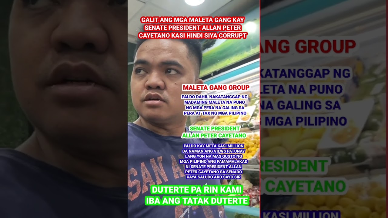 Senate president Allan Peter Cayetano vs maleta gang group.