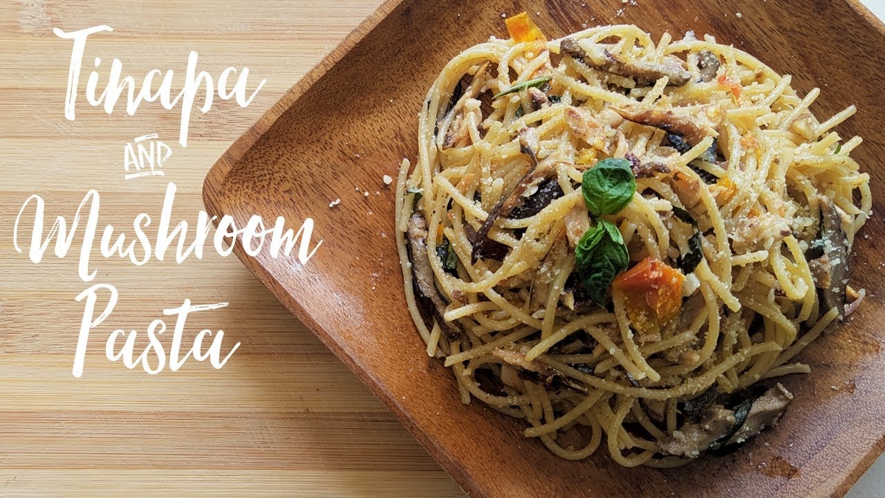 Tinapa and Mushroom Pasta | Tinapang Galunggong Pasta