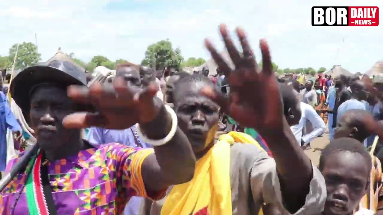 Inauguration ceremony of new chief Kuolmadiim for Ajak Lual mayen from Ater (Ajak lualla)in Bor