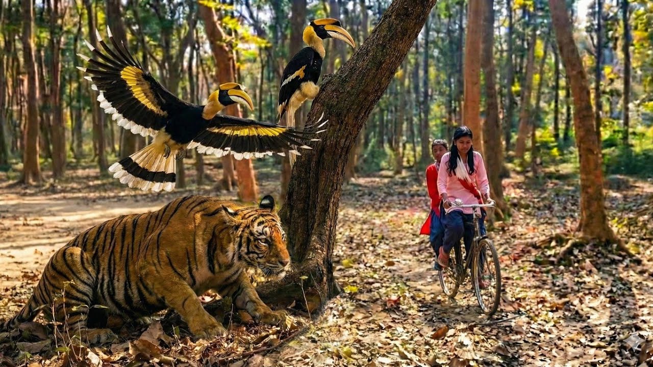 Real Bengal Tiger attack🌳in the forest Layn attack man in the forest chita attack on village.🐆#fa🙏.🌲