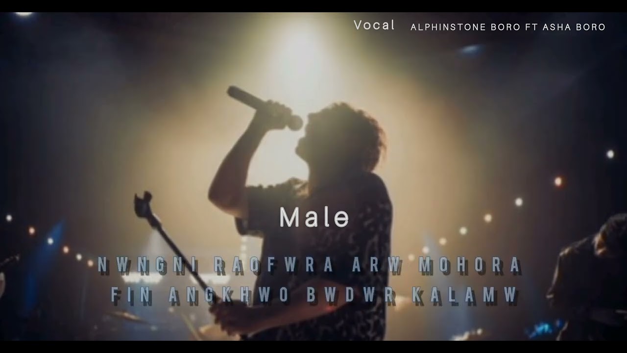 Swngkhwmabai a bodo karaoke song with lyrics || Njup Bgry Alphinstone Boro ft Asha Boro ||