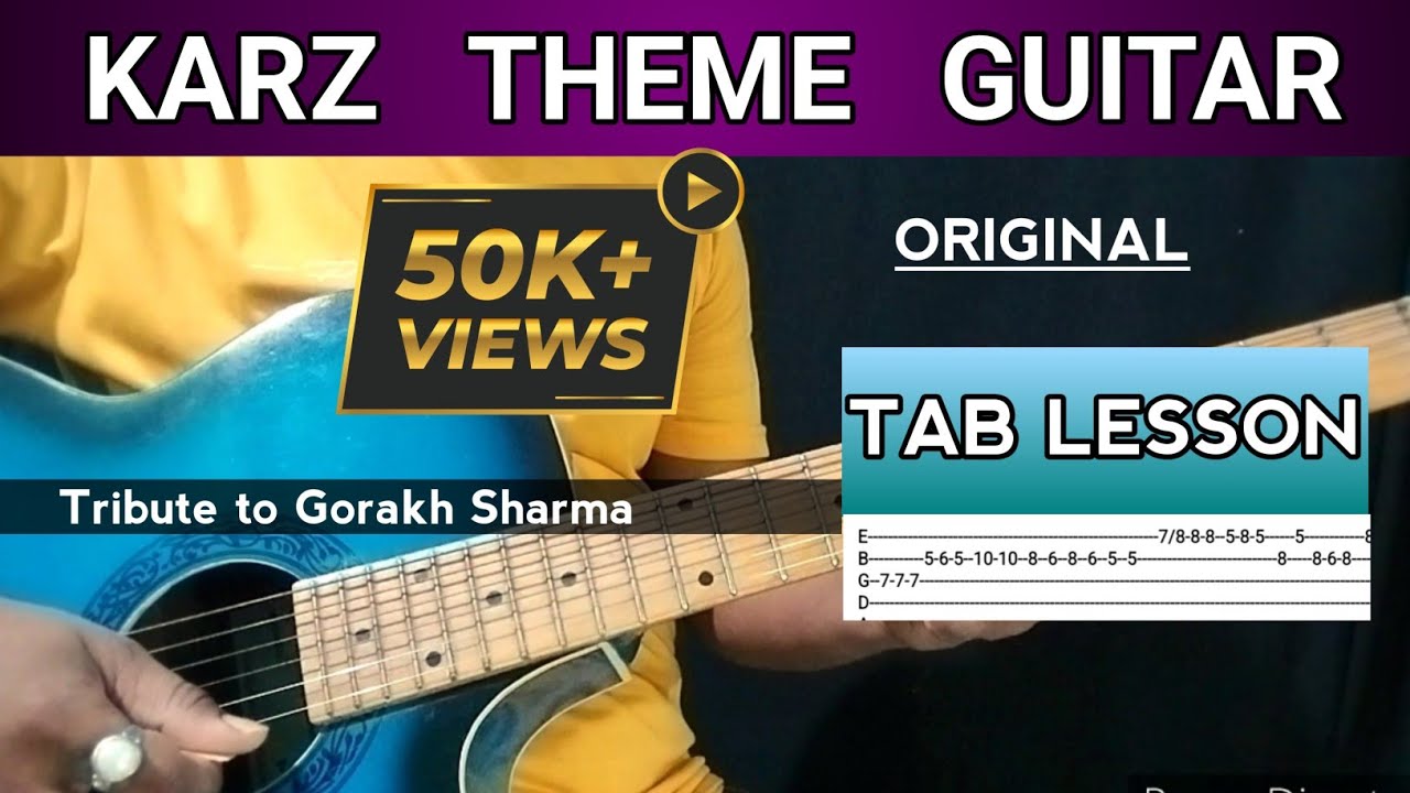 Karz Theme Guitar | TAB LESSON
