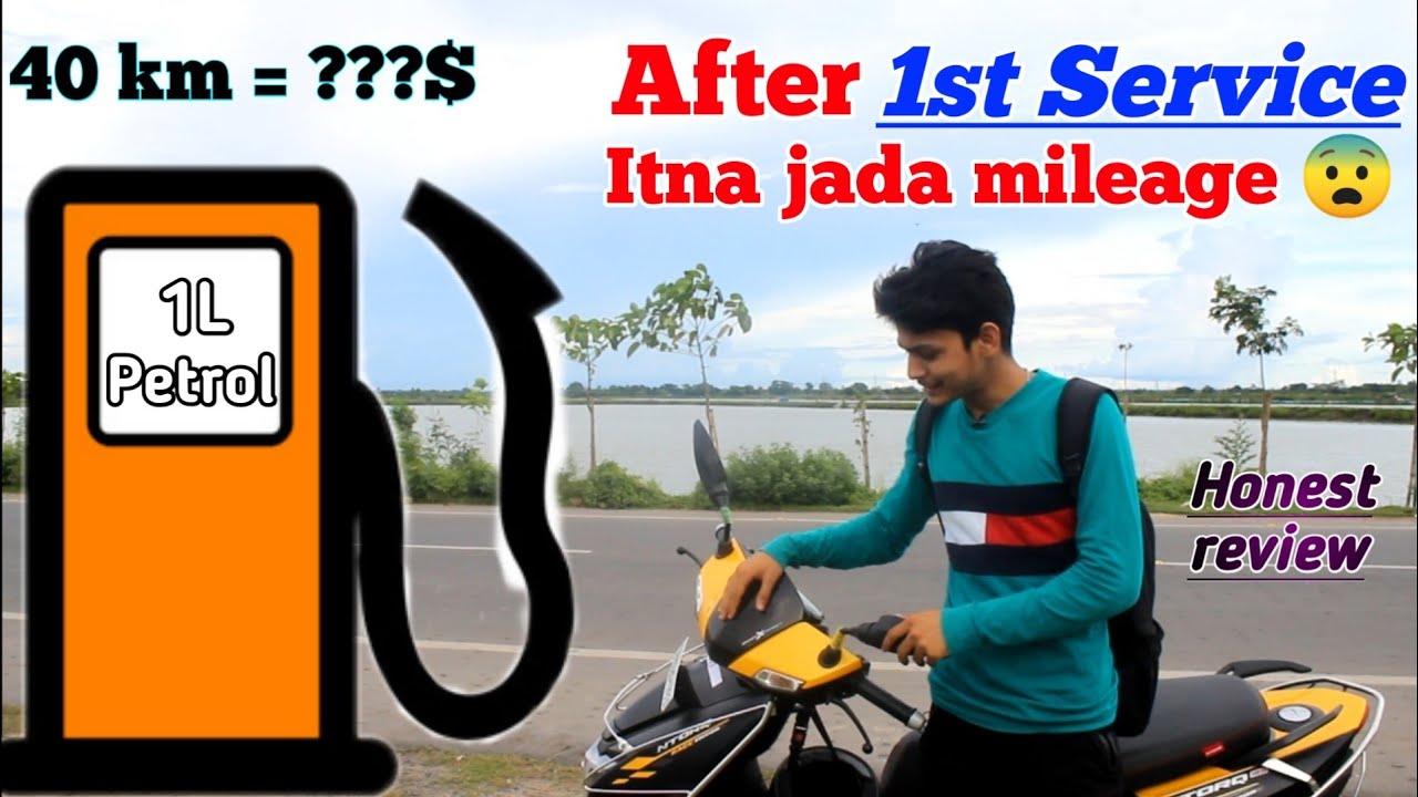 After 1st service mileage test of tvs ntorq race edition yellow color || shocking mileage of tvs...