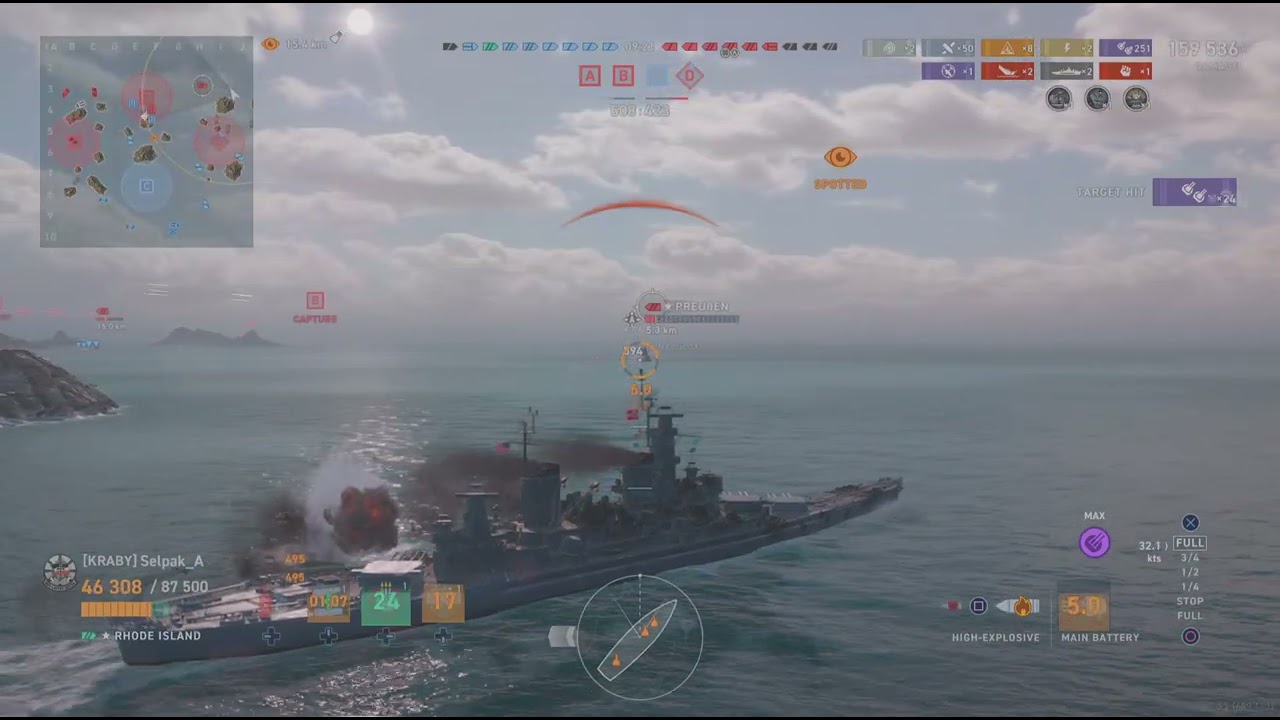 World of Warships Legends Rhode Island 6-Pack