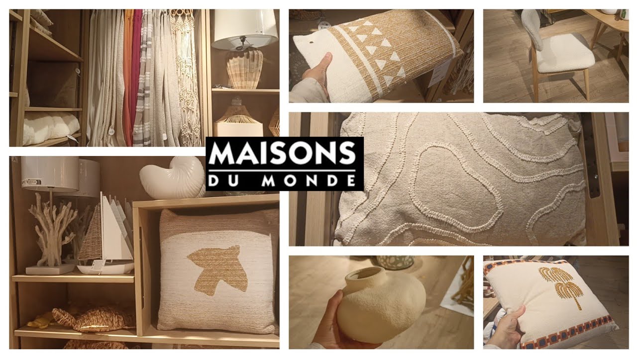 MAISONS DU MONDE DÉCORATION MEUBLES  LINGE DE MAISON RIDEAUX COUSSINS ..