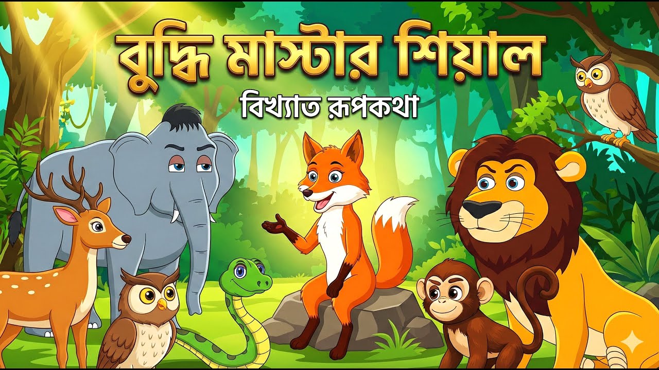 বুদ্ধি মাস্টার শিয়াল  | Buddhir Master Siyal | Bangla Animal | Bangla Cartoon |  Thakumar Jhuli