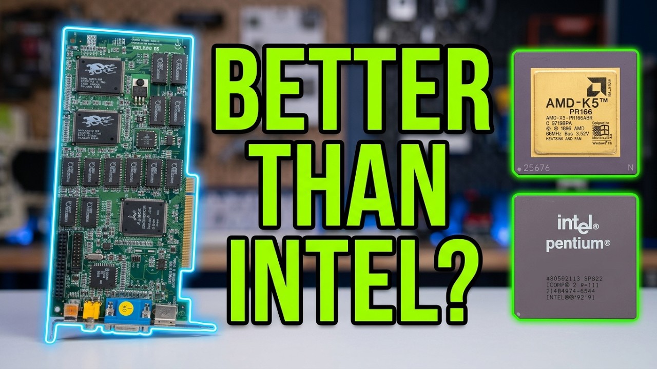 AMD K5 PR200 (133 MHz) vs Intel Pentium 133 MHz with 3dfx Voodoo Rush