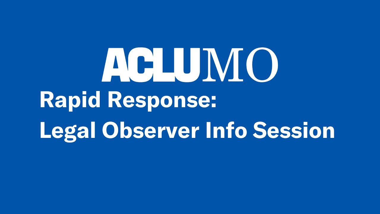 Rapid Response: Legal Observer Information Session