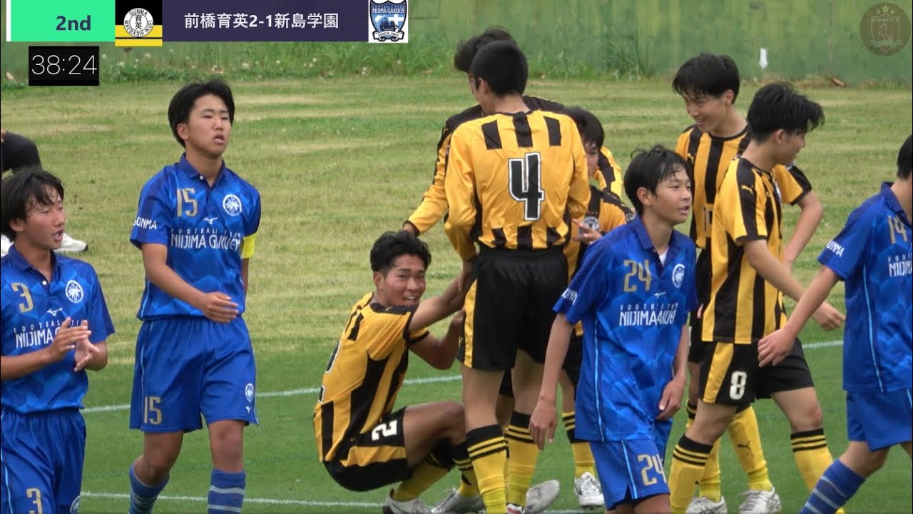 前橋育英ｖｓ新島学園　後半　準決勝　令和７年度 第６０回群馬県高等学校総合体育大会サッカー競技 兼 第６８回関東高等学校サッカー大会群馬県予選