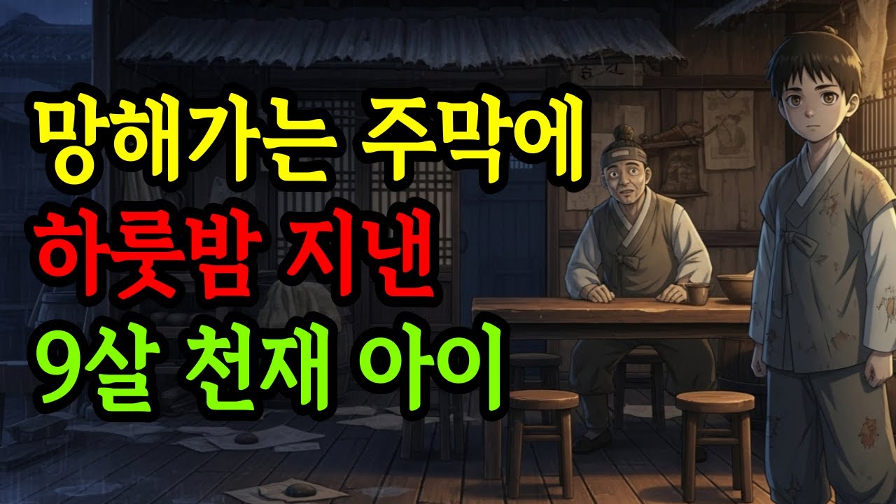 망해가는 주막에 하룻밤 지낸 9살 천재 아이 | 옛날이야기 | 야담 | 드라마
