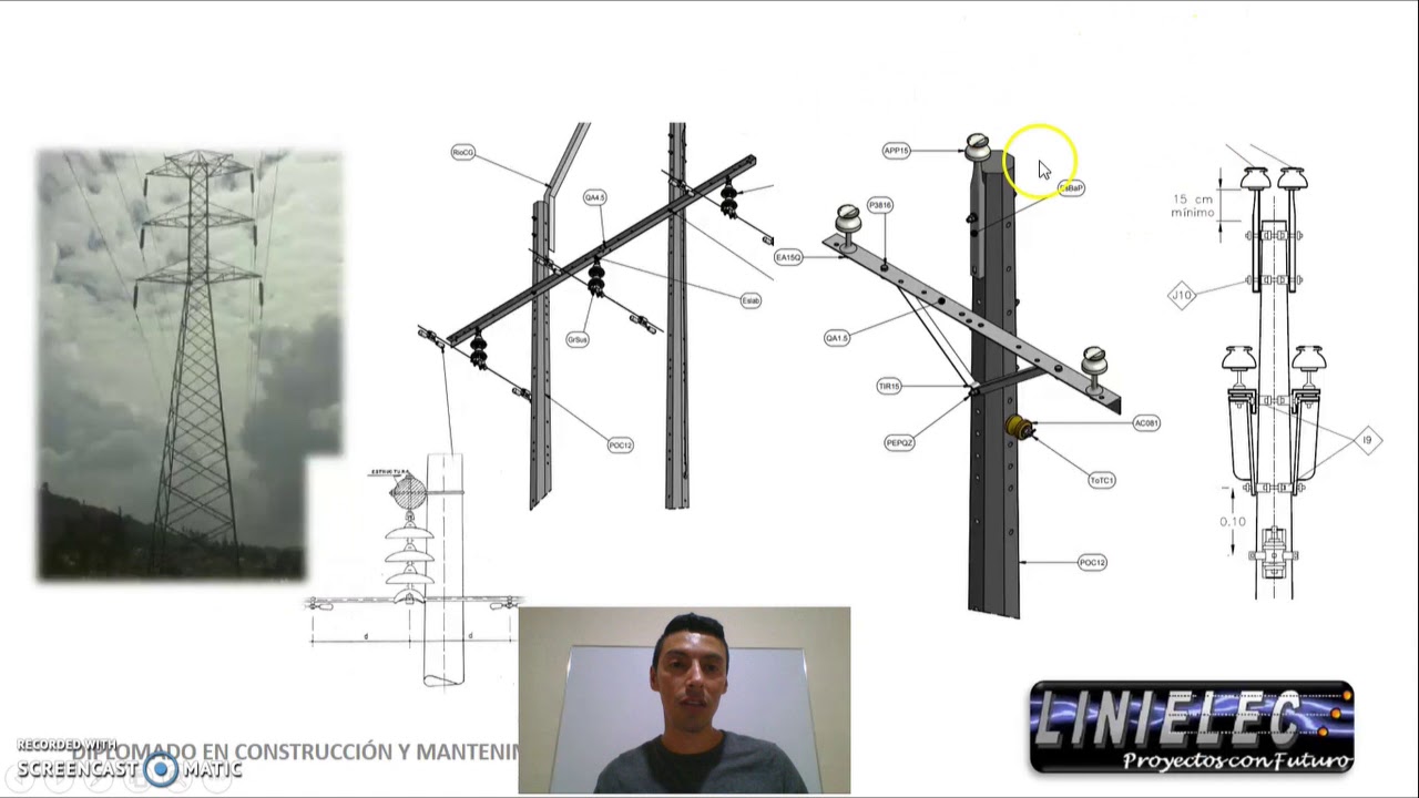 Disposición de estructuras en la construcción de redes eléctricas (ejemplo de clase Linielec)