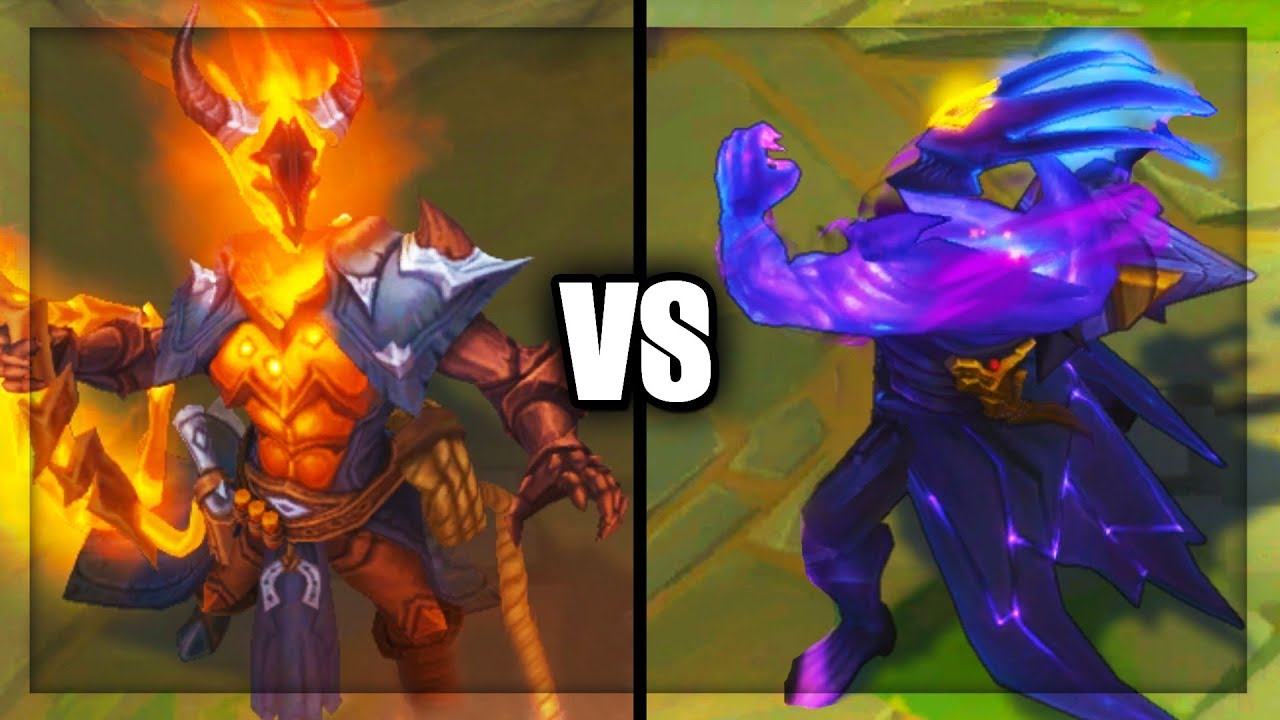 High Noon Thresh VS Dark Star Thresh Legendary vs Epic Skins Comparison (League of Legends)