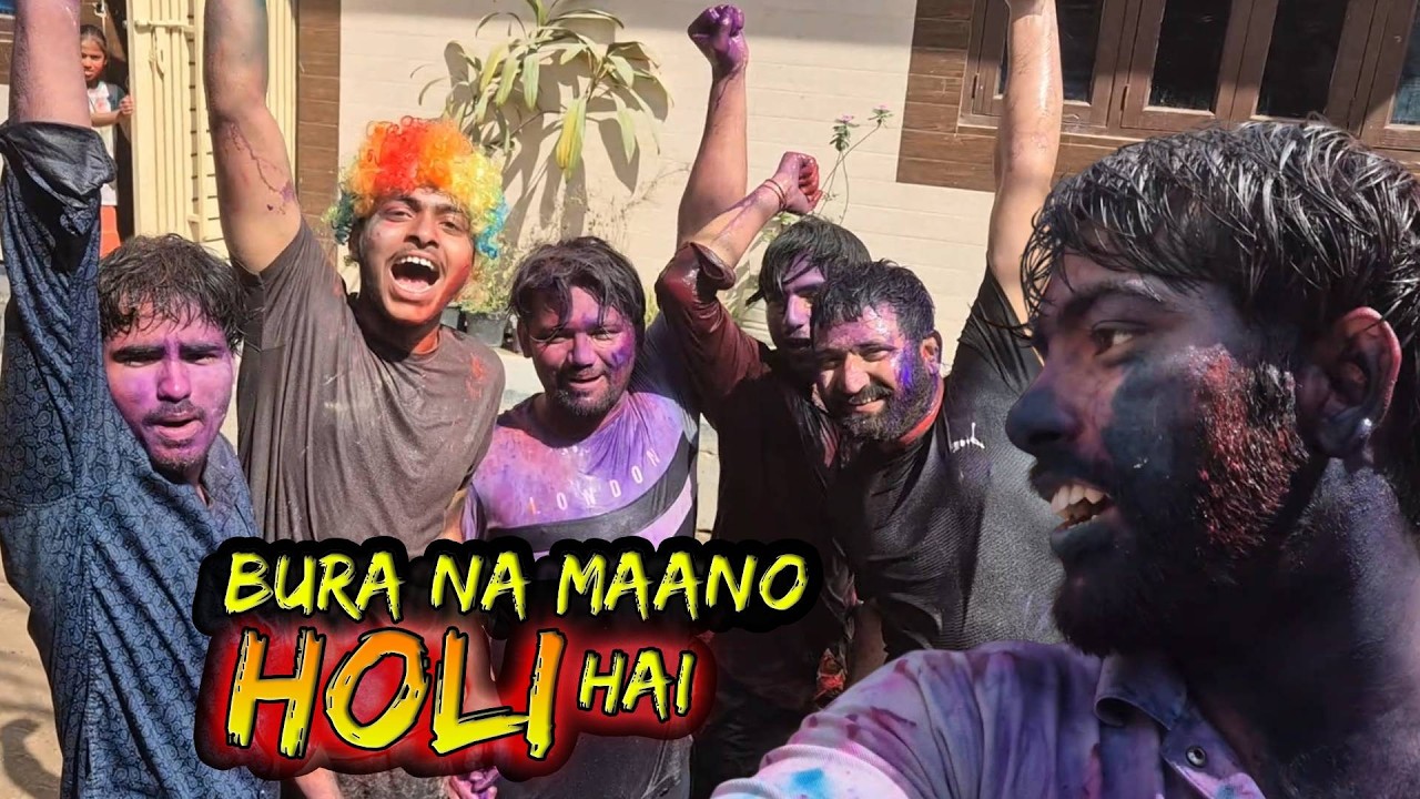 Aaj hai Holi aur ye mera first vlog hai holi ka.