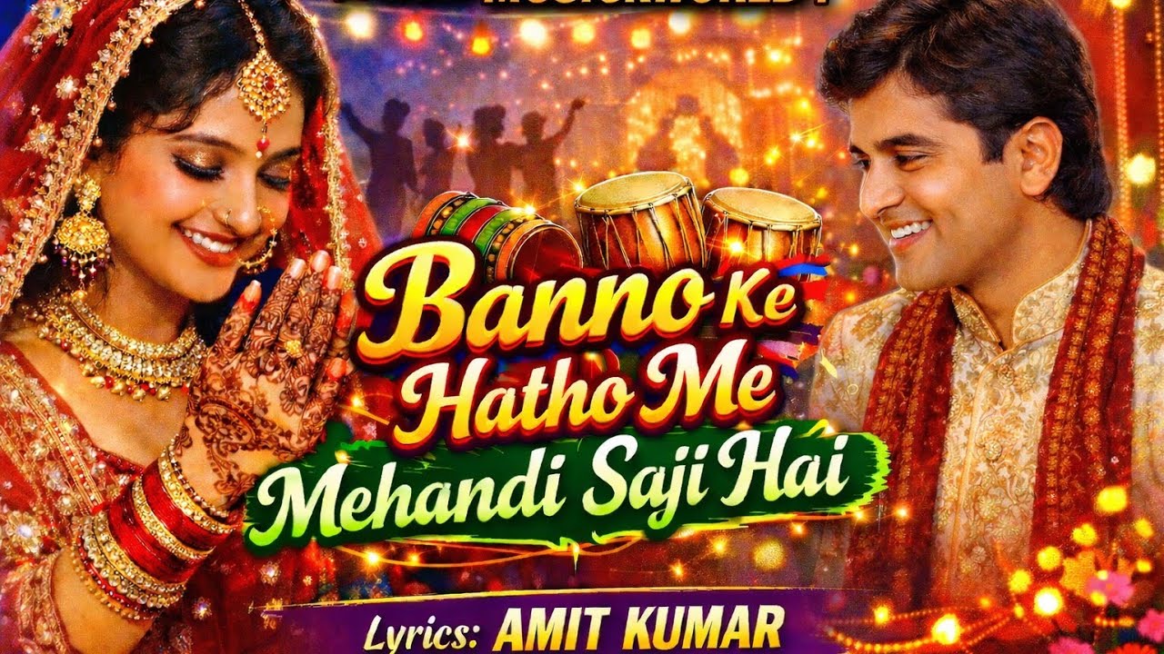 Banno Ke Hatho Me Mehandi Saji Hai | 90s Superhit Wedding Song | Amit Kumar | Lyrics | MusickWorld1