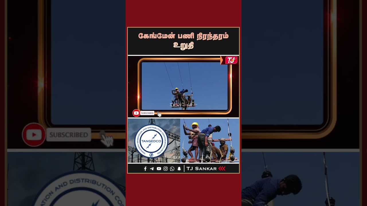 கேங்மேன் பணியாளருக்கு கள உதவியாளர்  உறுதி | TNEB Gangman & Field Assistant Recruitment 2025