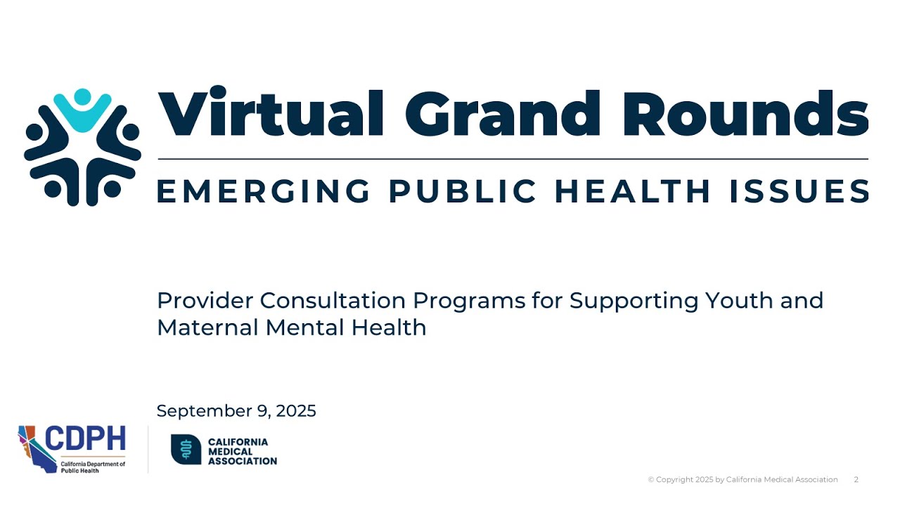 Virtual Grand Rounds: Provider Consultation Programs for Supporting Youth and Maternal Mental Health