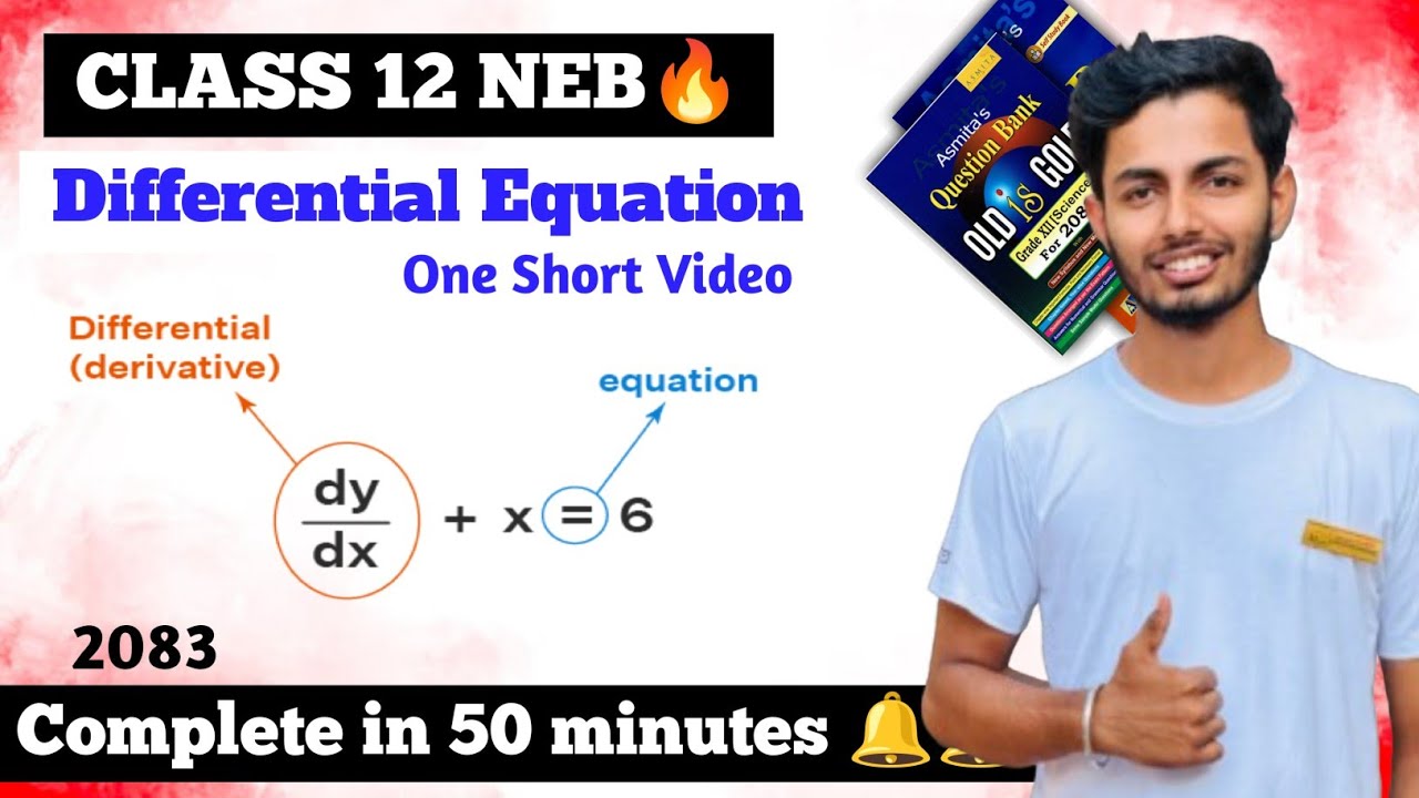 🔥Differential Equation Class 12 || Complete One Short 🔥