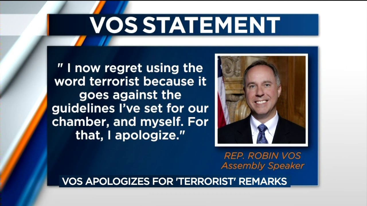 Vos says he regrets calling 3 Republicans terrorists
