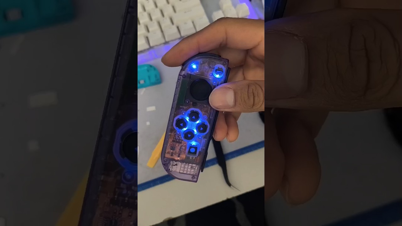 Adding Lights to a Standard Joy-Con! 🚥 #vgs #nintendo #mod #lights