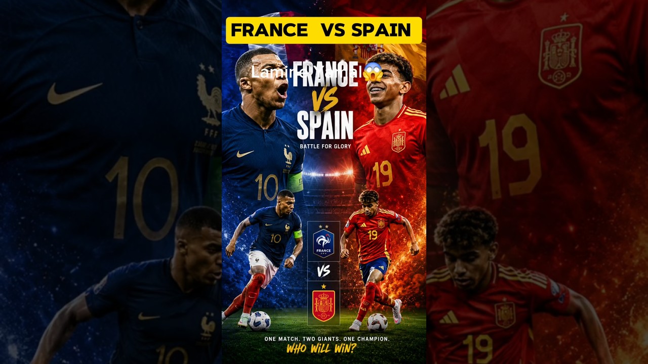 🏆 Spain vs  France | FIFA World Cup 2026 Semi-Final Highlights 🇪🇸🔥#spain #france #shorts #football
